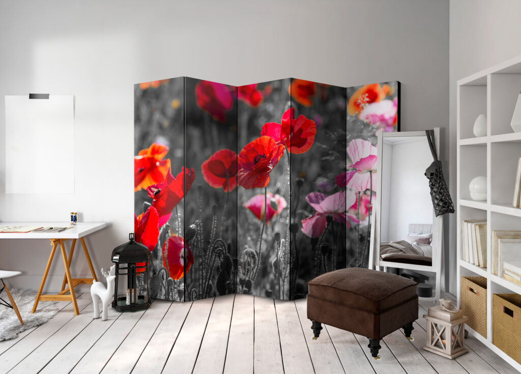 Vouwscherm - Red Poppies II [Room Dividers] - Afbeelding 2