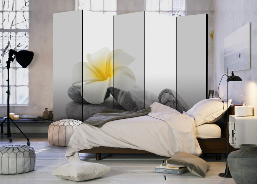 Vouwscherm - White Lotus II [Room Dividers] - Afbeelding 2