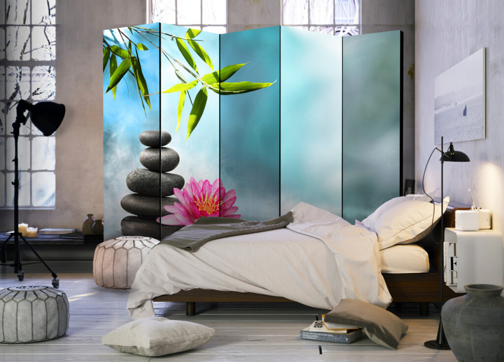 Vouwscherm - Water Lily and Zen Stones II [Room Dividers] - Afbeelding 2