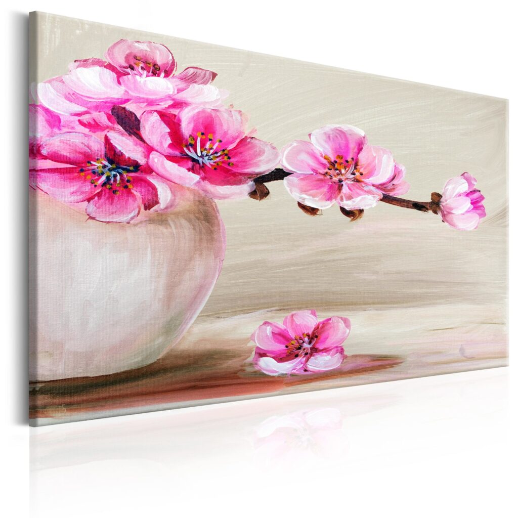 Schilderij - Still Life: Sakura Flowers