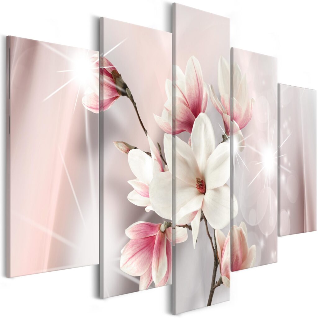Schilderij - Dazzling Magnolias (5 Parts) Wide