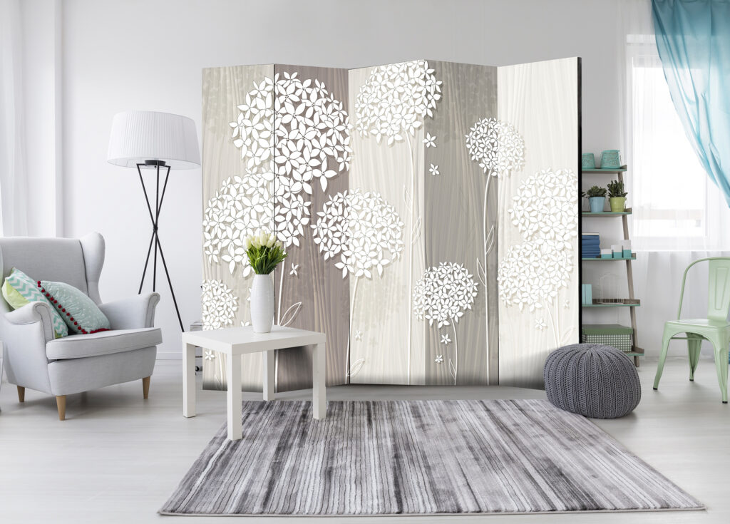 Vouwscherm - Paper Dandelions II [Room Dividers] - Afbeelding 2