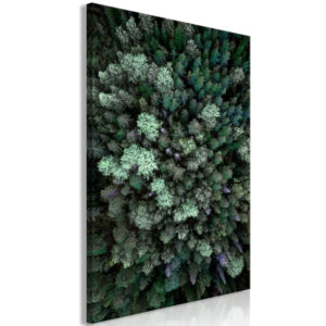 Schilderij - Flying Over Forest (1 Part) Vertical
