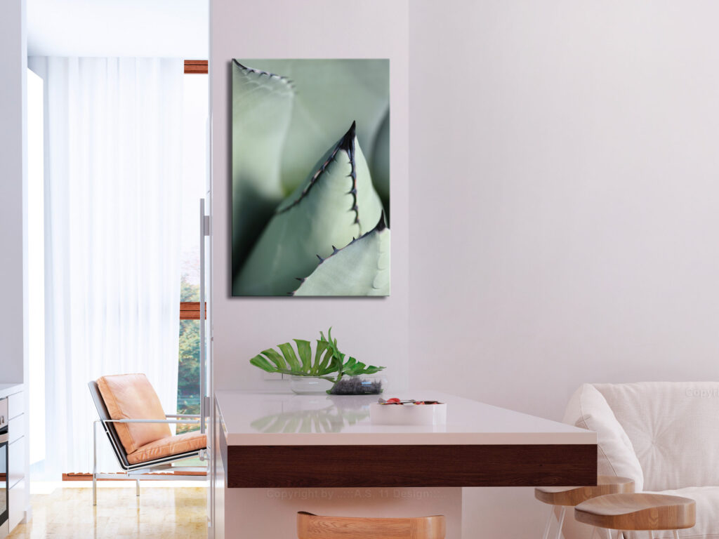 Schilderij - Green Spikes (1 Part) Vertical - Afbeelding 2