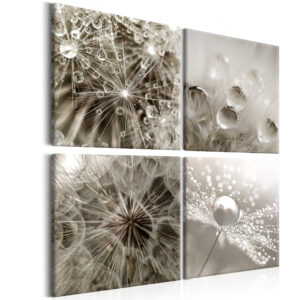 Schilderij - Grey Dandelion