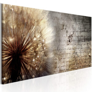 Schilderij - Dandelion on Concrete