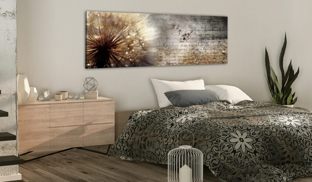 Schilderij - Dandelion on Concrete - Afbeelding 2