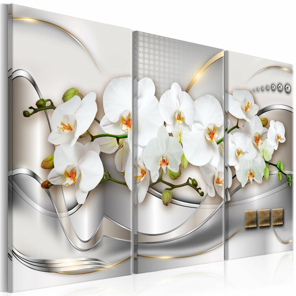 Schilderij - Blooming Orchids I