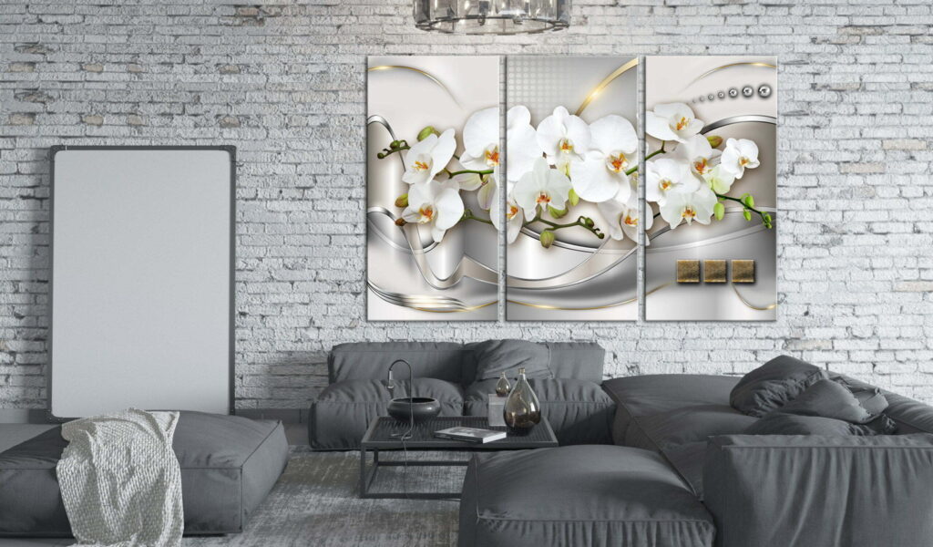 Schilderij - Blooming Orchids I - Afbeelding 2