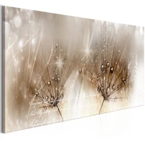 Schilderij - Drops of Dew (1 Part) Brown Narrow