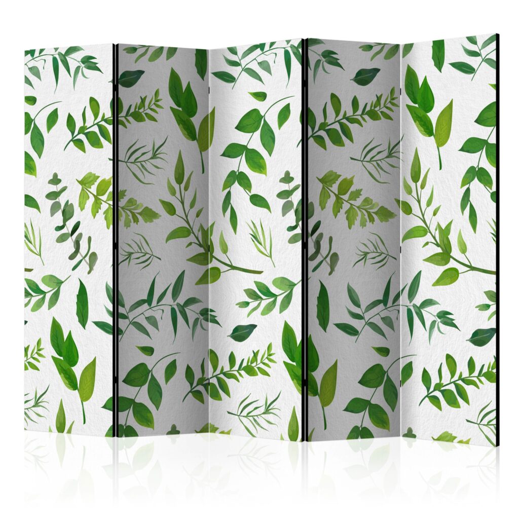 Vouwscherm - Green Twigs II [Room Dividers]