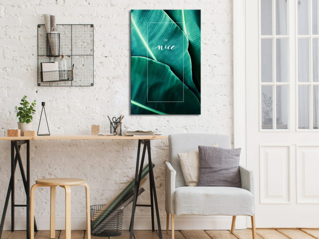 Schilderij - Be Nice (1 Part) Vertical - Afbeelding 2