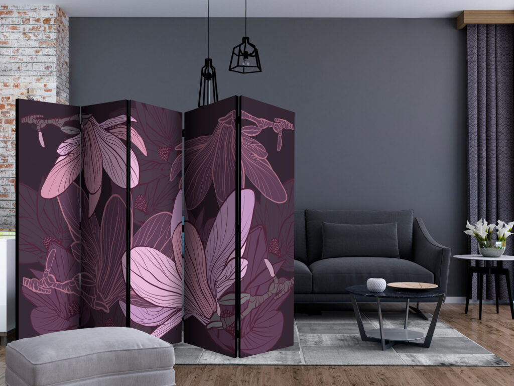 Vouwscherm - Dreamy flowers II [Room Dividers] - Afbeelding 2