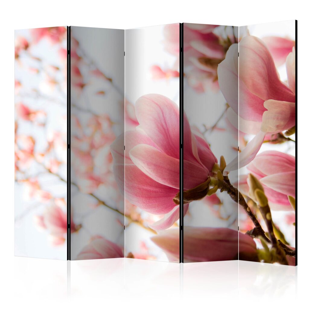 Vouwscherm - Pink magnolia II [Room Dividers]