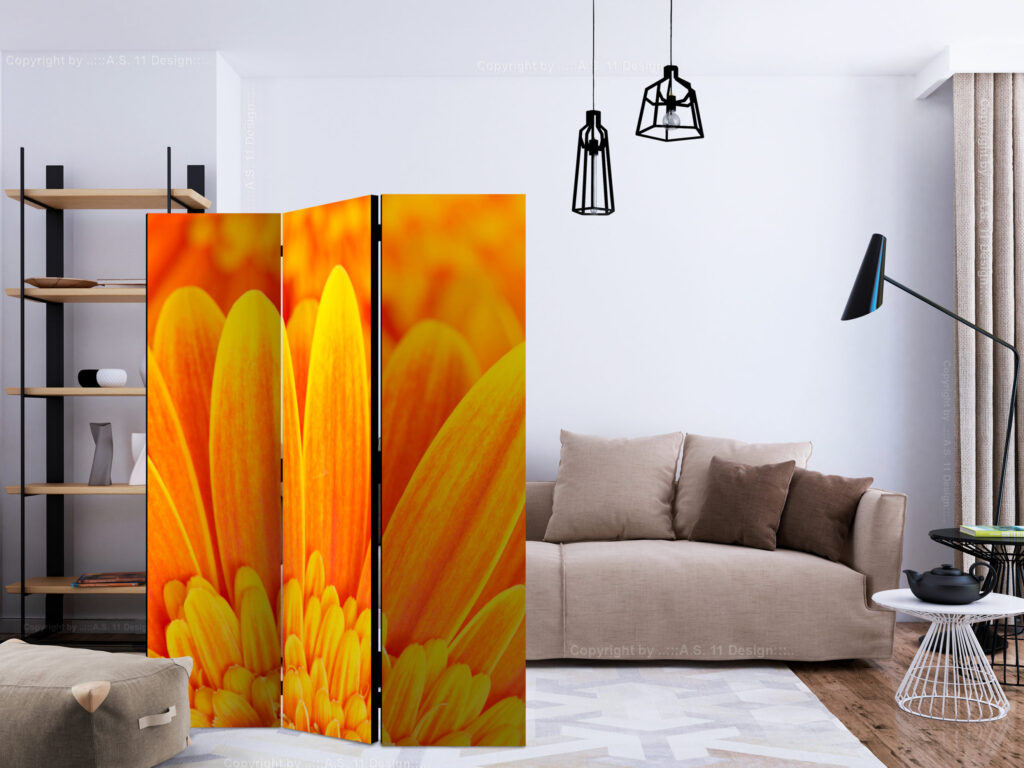 Vouwscherm - Yellow gerbera daisies [Room Dividers] - Afbeelding 2