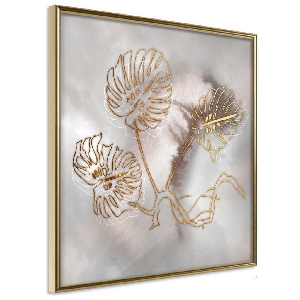 Golden Monstera Leaves - Afbeelding 3