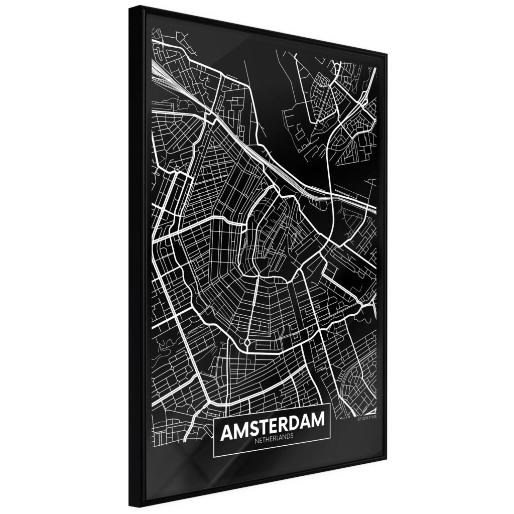 City Map: Amsterdam (Dark)