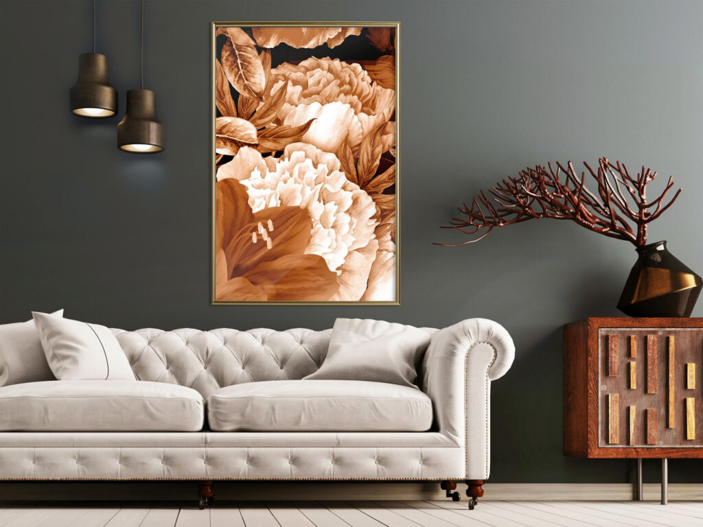 Peonies in Sepia