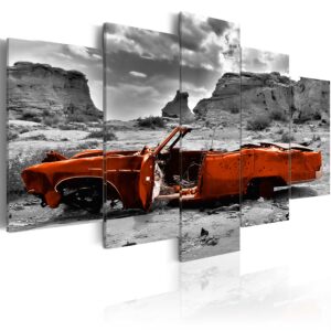 Schilderij - Orange car