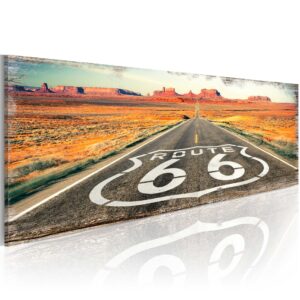 Schilderij - Straight road