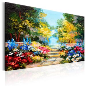 Schilderij - The Flowers Alley