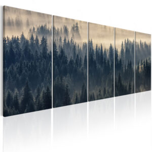 Schilderij - Fir in the Fog