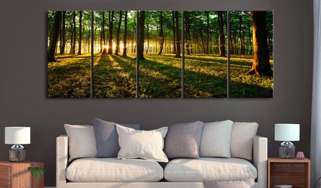 Schilderij - Shade of Trees I - Afbeelding 2