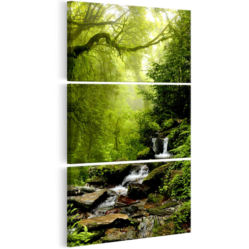 Schilderij - Brook among Trees