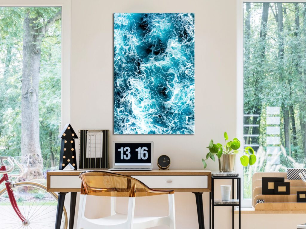 Schilderij - Sea Currents (1 Part) Vertical - Afbeelding 2