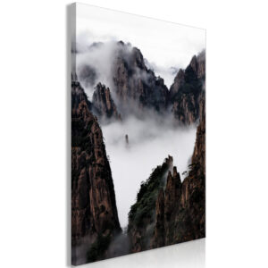 Schilderij - Fog Over Huang Shan (1 Part) Vertical