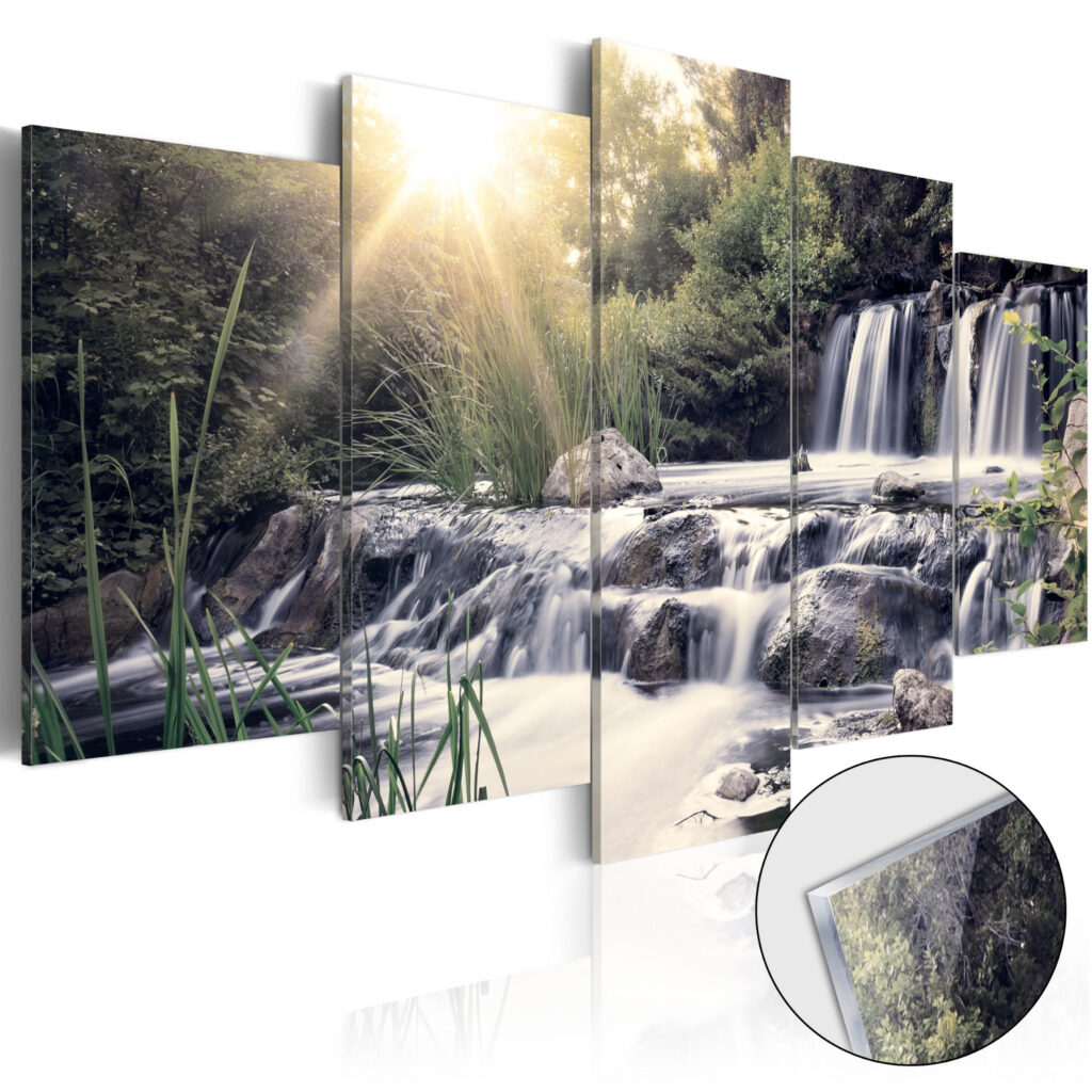 Afbeelding op acrylglas - Waterfall of Dreams [Glass]