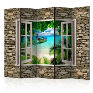 Vouwscherm - Tropical Beach II [Room Dividers]