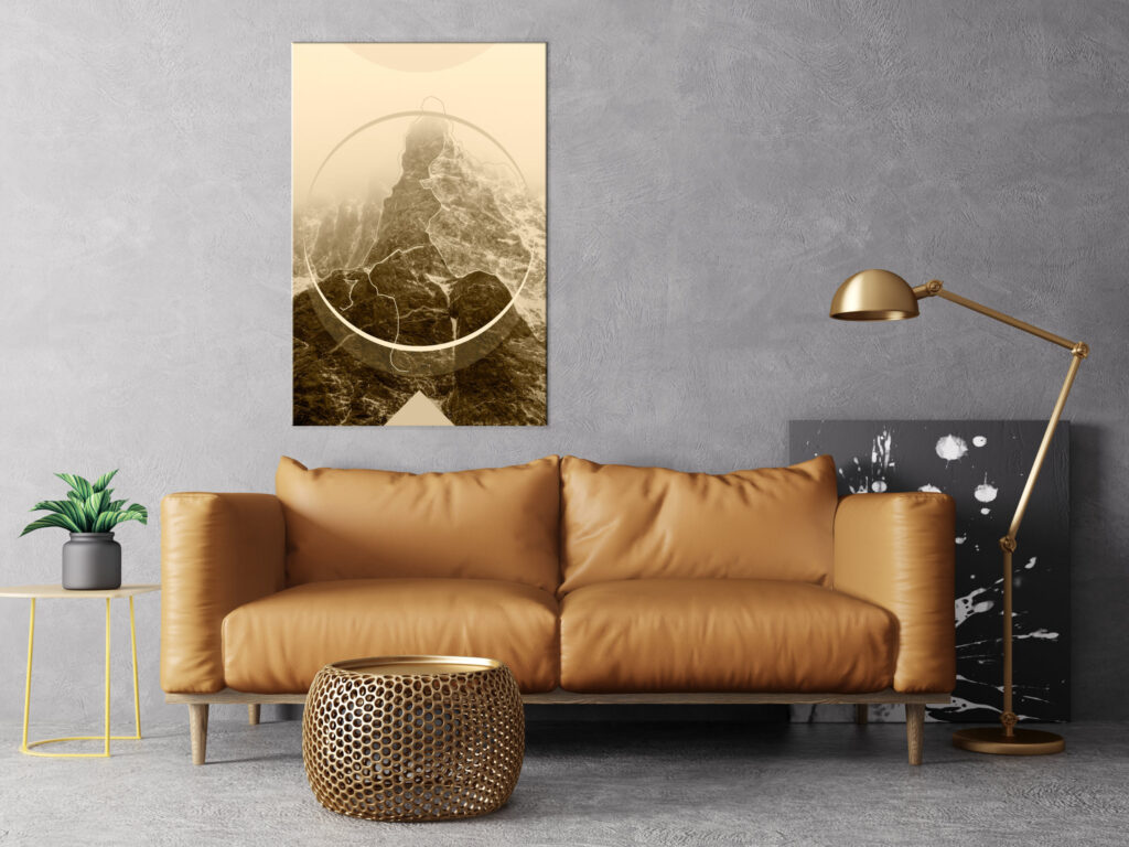 Schilderij - Power of the Mountains (1 Part) Vertical - Afbeelding 2