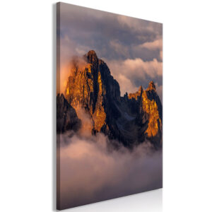 Schilderij - Mountains in the Clouds (1 Part) Vertical
