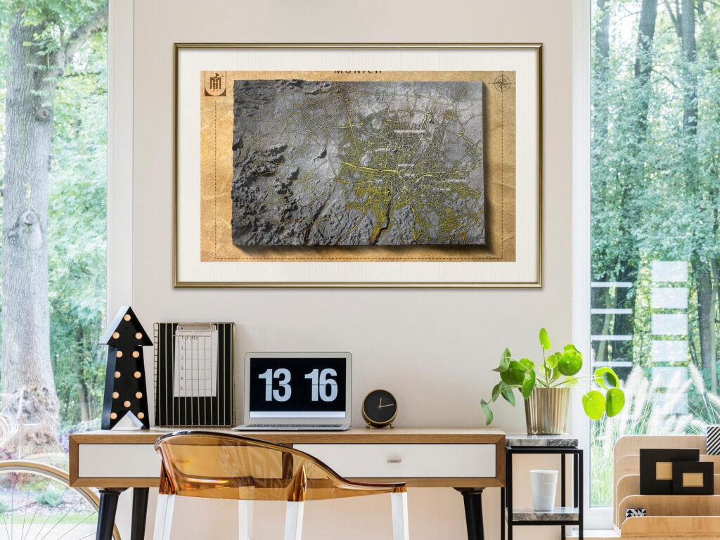 Raised Relief Map: Munich - Afbeelding 4