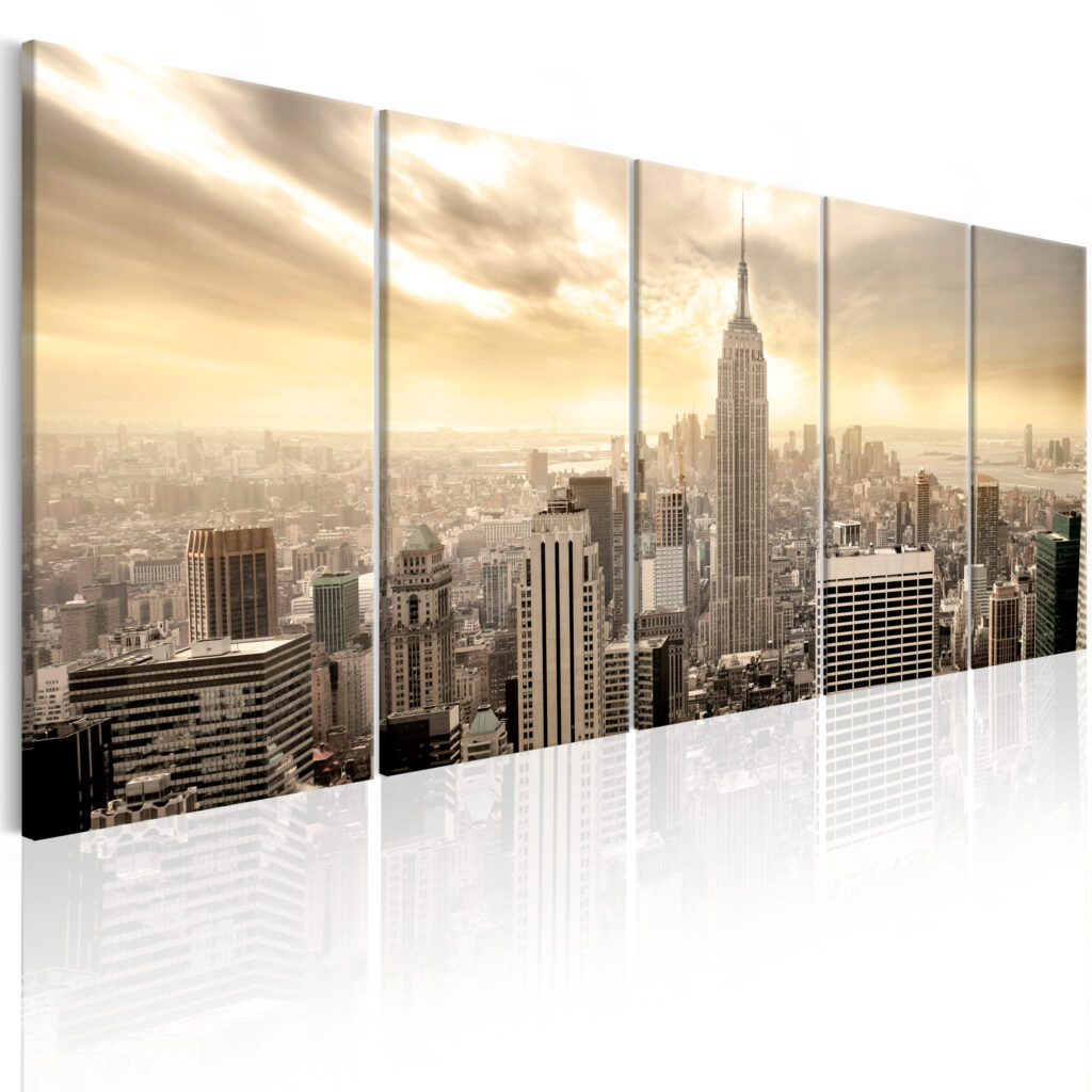 Schilderij - New York: View on Manhattan