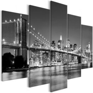 Schilderij - Dream about New York (5 Parts) Wide