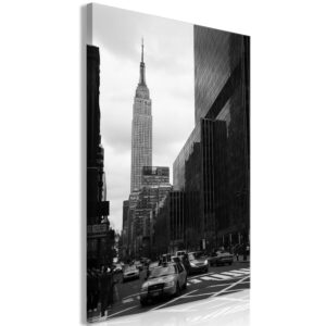 Schilderij - Street in New York (1 Part) Vertical