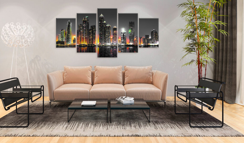 Schilderij - Desertic City - Afbeelding 2