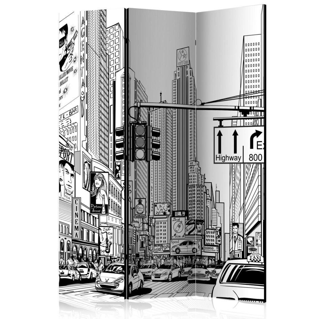 Vouwscherm - Street in New York city [Room Dividers]