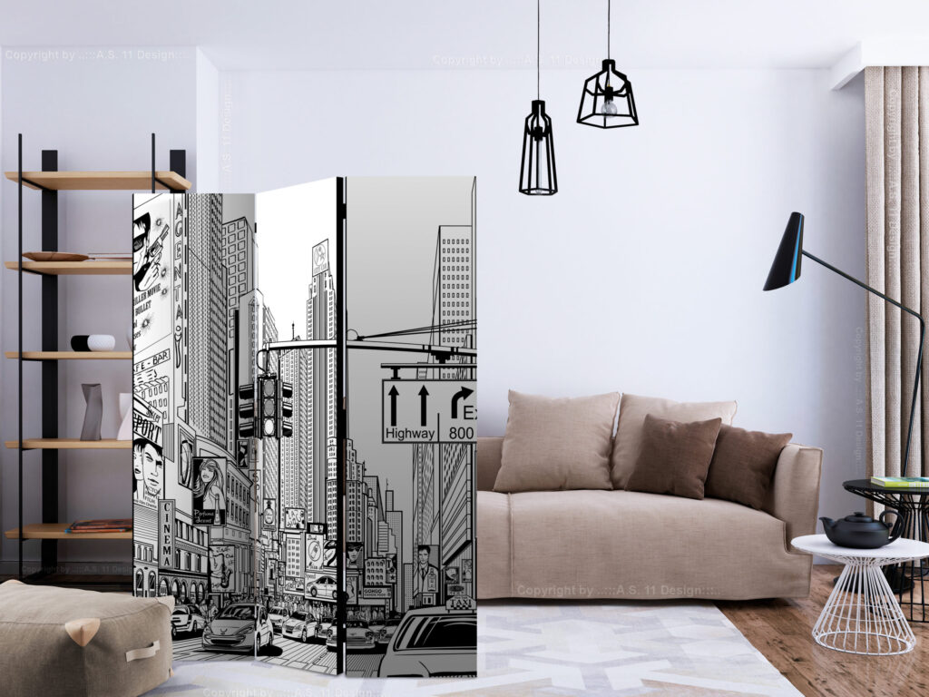 Vouwscherm - Street in New York city [Room Dividers] - Afbeelding 2