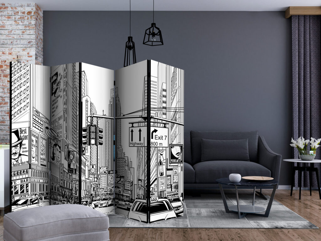 Vouwscherm - Street in New York city II [Room Dividers] - Afbeelding 2