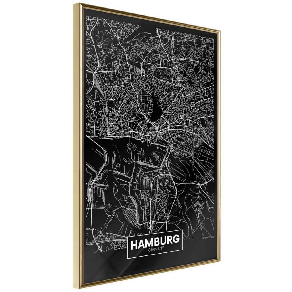 City Map: Hamburg (Dark)