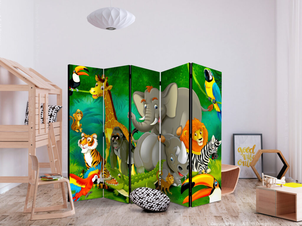 Vouwscherm - Colourful Safari II [Room Dividers] - Afbeelding 2