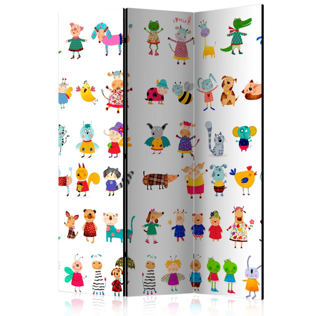 Vouwscherm - Cartoon Pets [Room Dividers]
