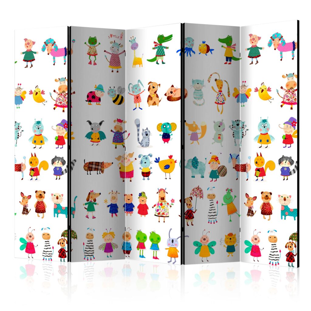 Vouwscherm - Cartoon Pets II [Room Dividers]