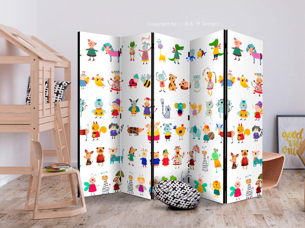 Vouwscherm - Cartoon Pets II [Room Dividers] - Afbeelding 2