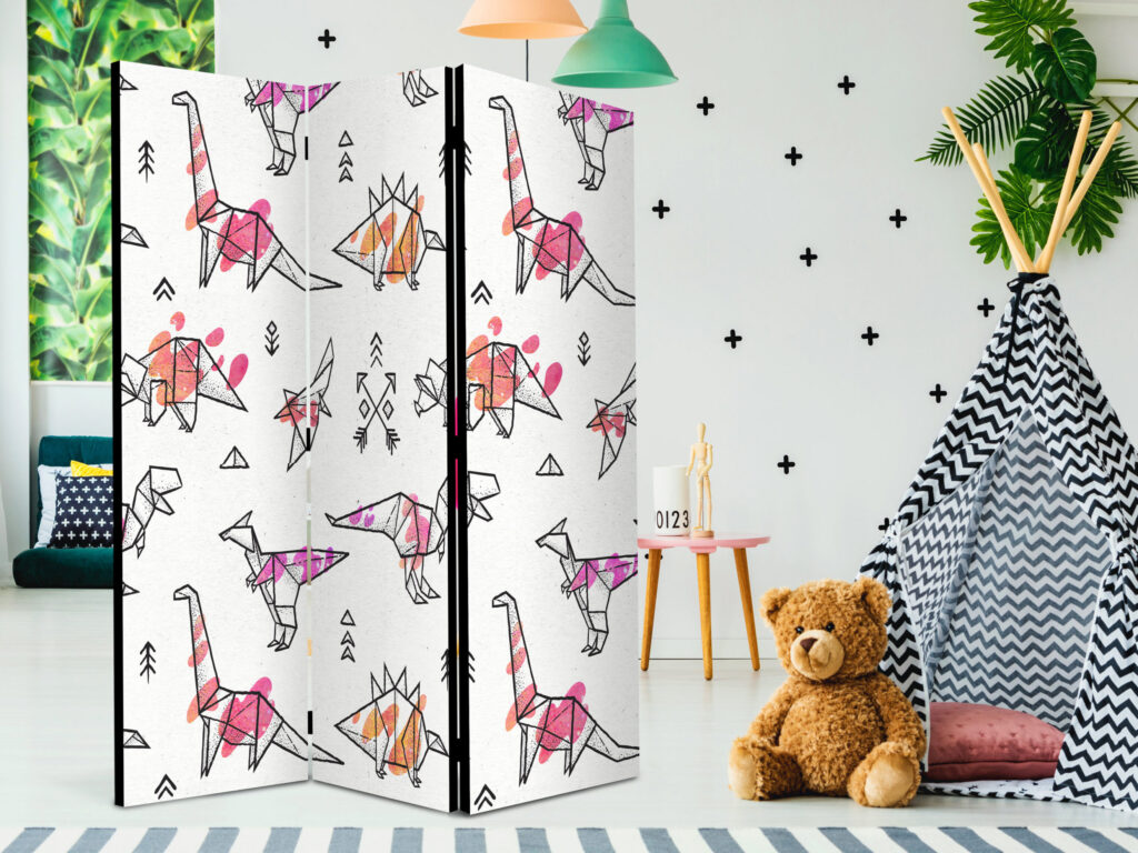 Vouwscherm - Origami Dinosaurs [Room Dividers] - Afbeelding 2