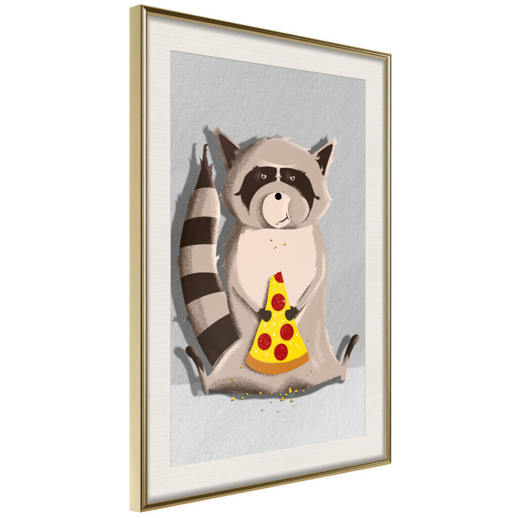 Racoon Eating Pizza - Afbeelding 3
