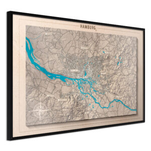 Raised Relief Map: Hamburg